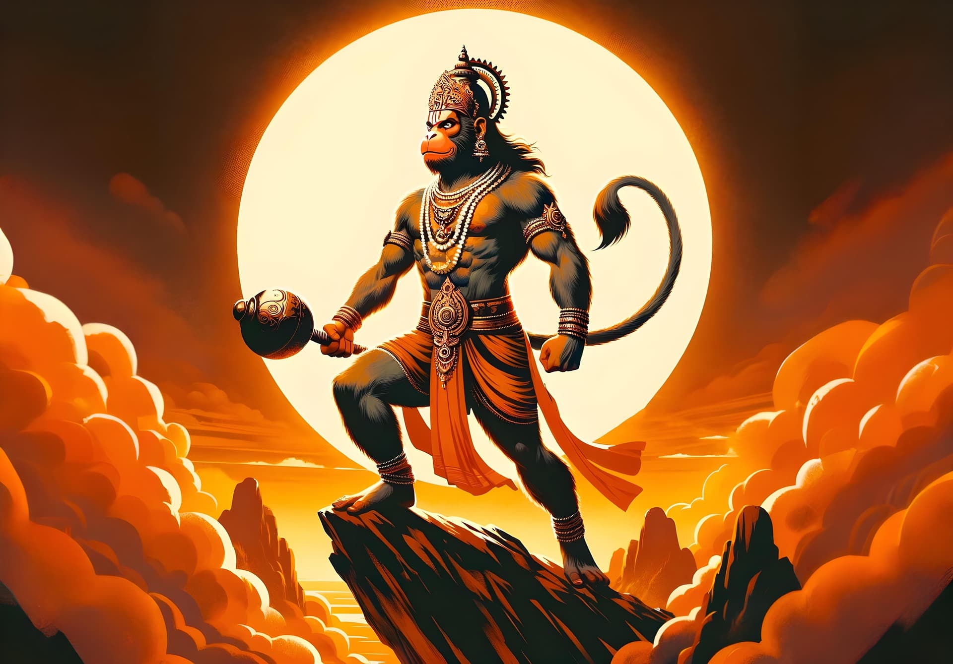Hanuman deity image for online puja