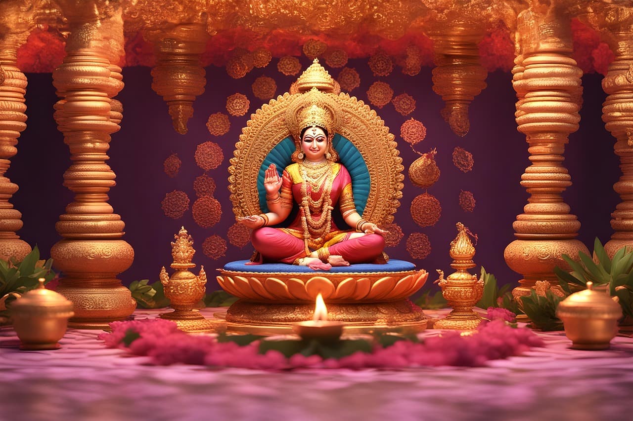 Lakshmi deity image for upcoming online puja